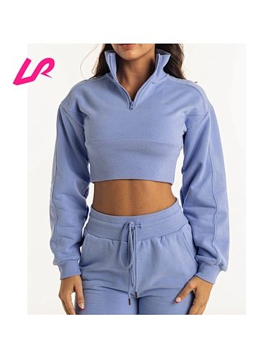Stay comfy and stylish in our cropped quarter zip sweatshirt. Made from soft, durable materials, it's perfect for casual wear. Shop now!